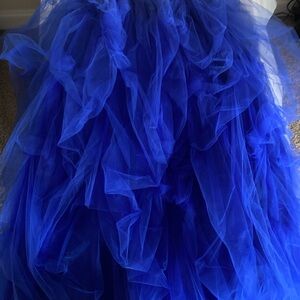 Royal blue tulle skirt